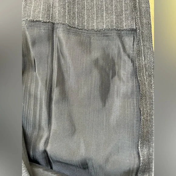 Gucci Pinstripe Wool Trousers Pants US 2 IT 38 EU 34 Black Gray Made in Italy